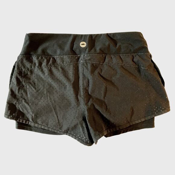 Women's Running Shorts Avia Size XS Shorts Lining  Attached Black with Gray Trim - Picture 2 of 5